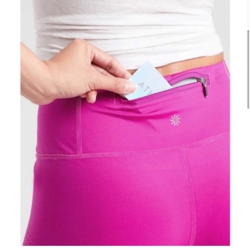 ATHLETA Velocity Laser Cut Capri fuchsia - Picture 3 of 7